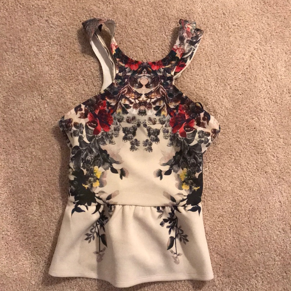 Floral peplum shirt